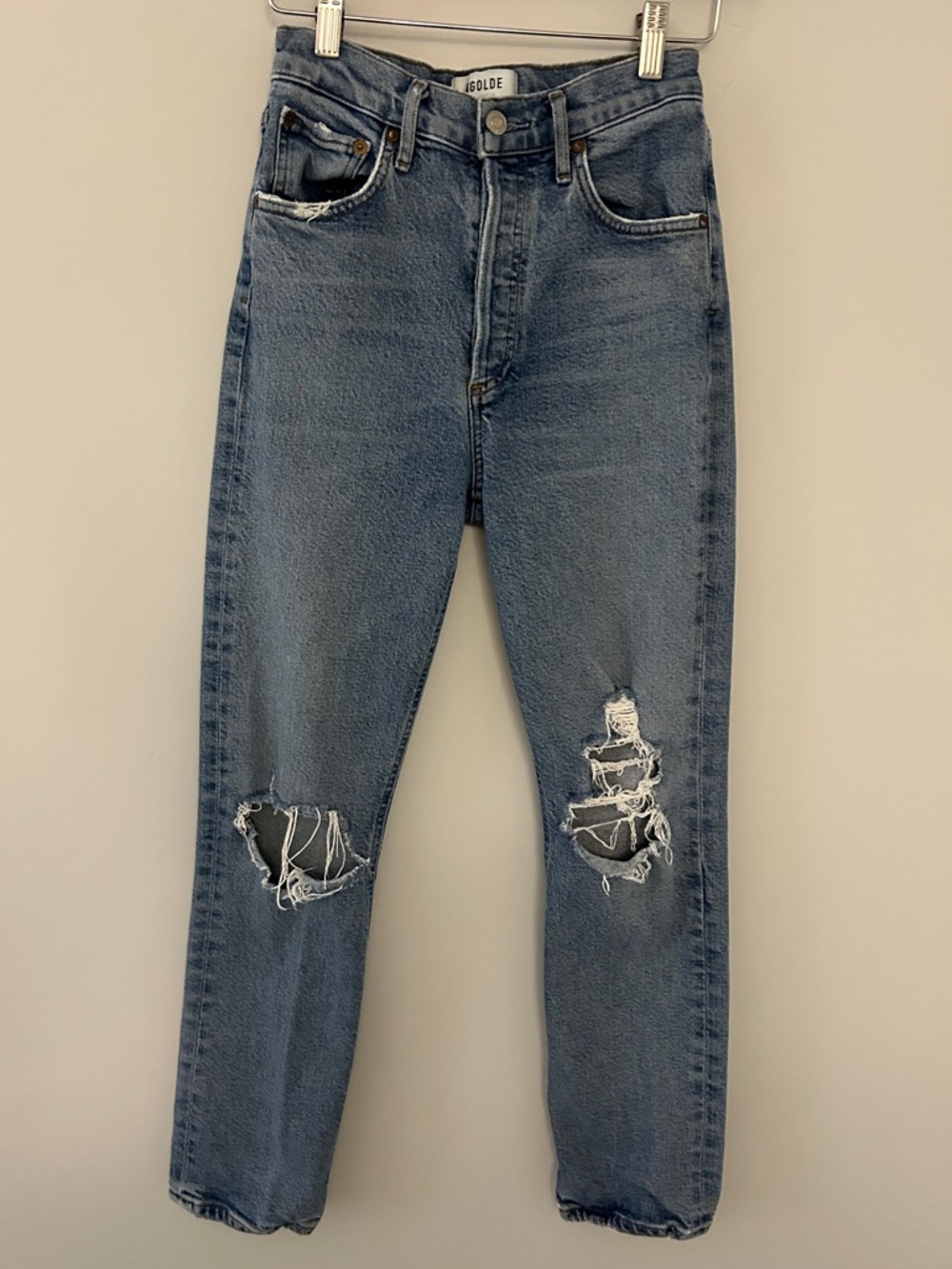 AGOLDE Riley High Rise Straight Crop Jeans